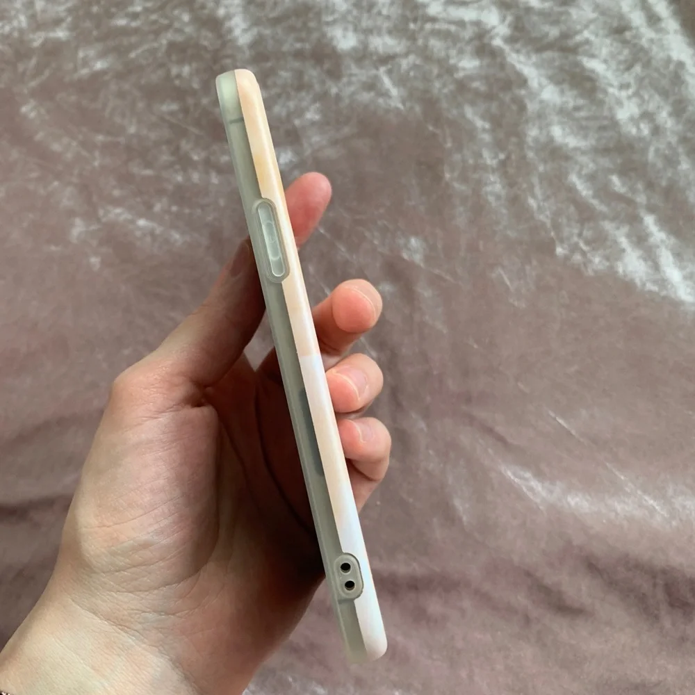 Novel Marble Art Fashion Phone Case for iPhone 12 Pro | Orange | White | Gold